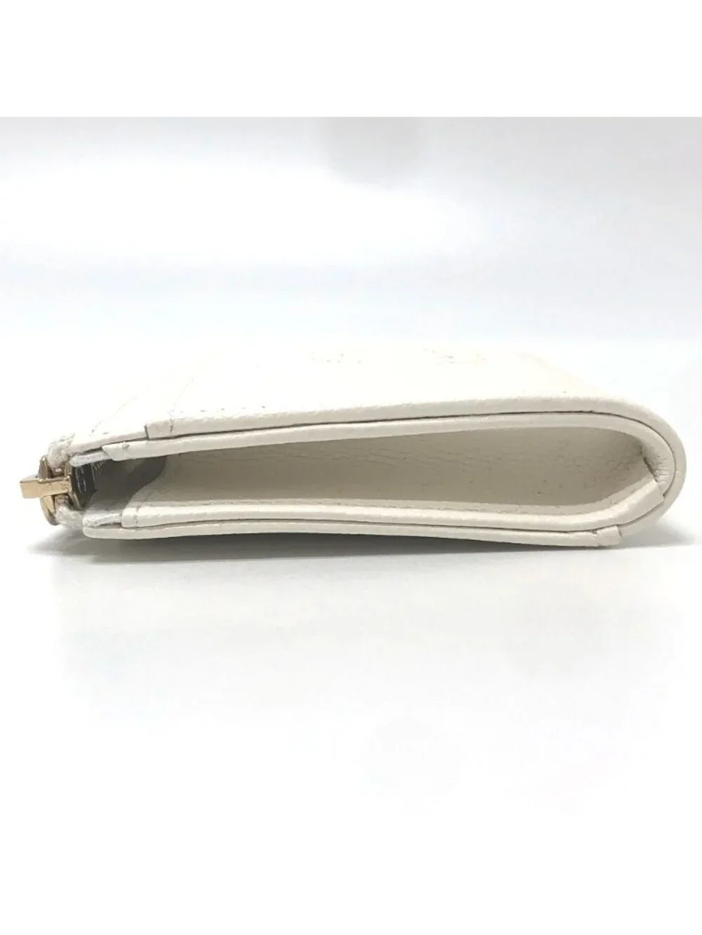 Chanel Card Case CC Logo Wallet Coin Purse Caviar Leather White